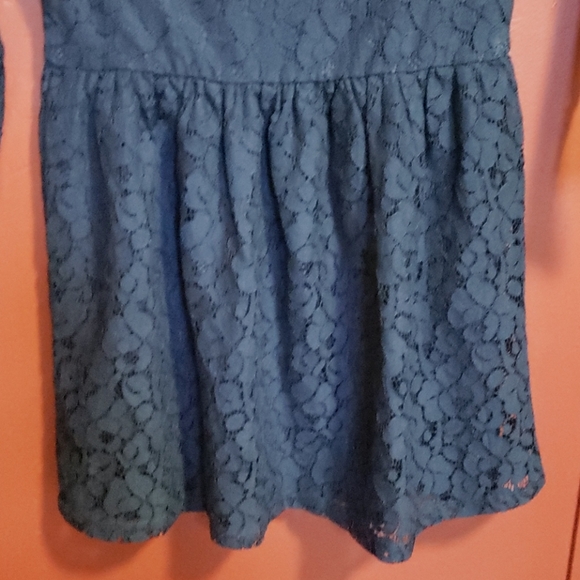 H & M Long Sleeve Navy Blue Lace Dress Size 4-6 Y - Picture 13 of 13